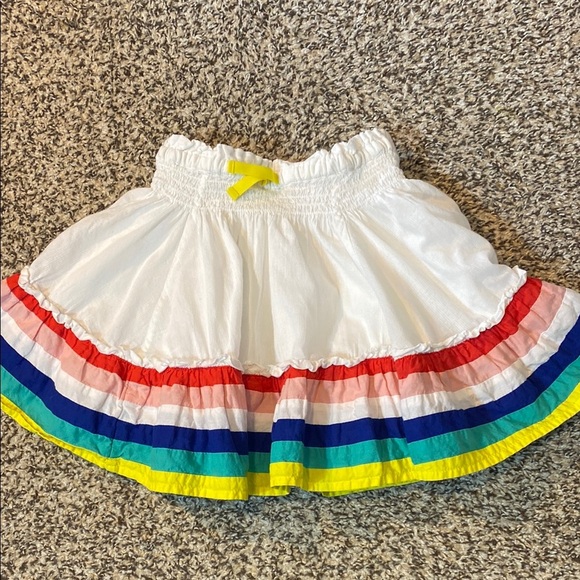 Mini Boden White Skirt with Colorful Ruffle Layers - Picture 1 of 7